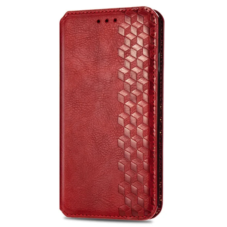 For Xiaomi Redmi 13 5G / 13 4G Case Rhombus Pattern Imprinted Leather Phone Cover Wallet Stand Card Slots