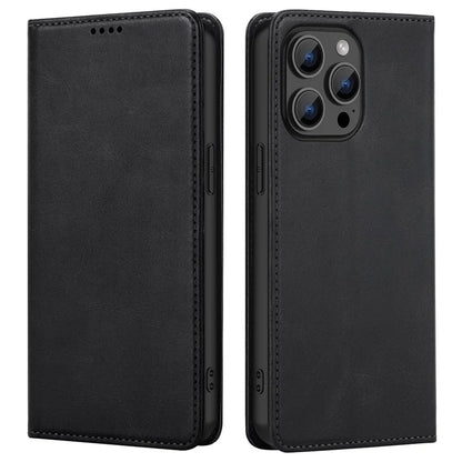For iPhone 15 Pro Max Case RFID Blocking Wallet PU Leather Flip Phone Cover