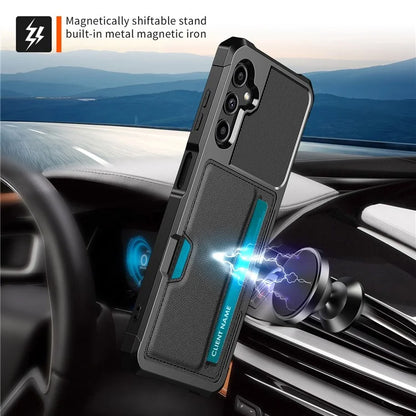 ZM02 For Samsung Galaxy A25 5G (Global) (161.0 X 76.5 X 8.3mm) Case Card Slot Leather+TPU Defender Phone Cover