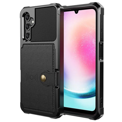 ZM03 For Samsung Galaxy A25 5G (Global) (161.0 X 76.5 X 8.3mm) Case PU Leather+TPU Anti Fall Phone Cover Card Slots