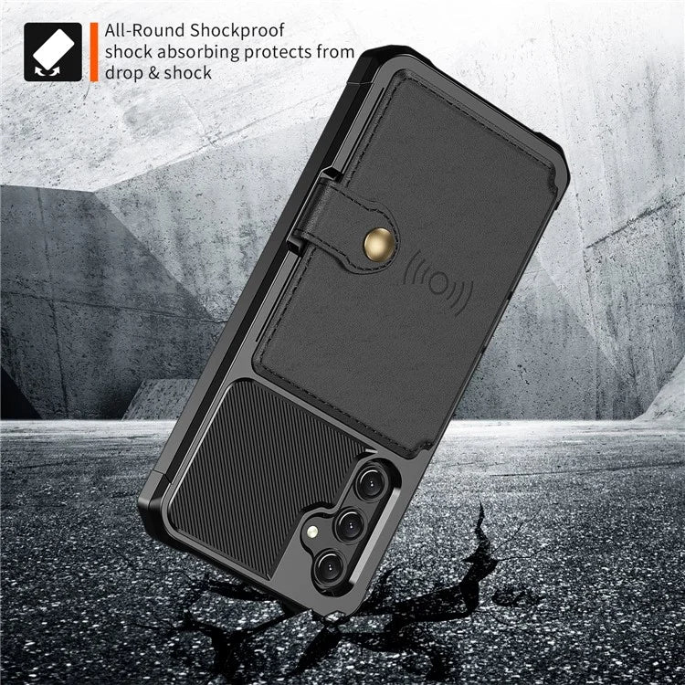 ZM03 For Samsung Galaxy A25 5G (Global) (161.0 X 76.5 X 8.3mm) Case PU Leather+TPU Anti Fall Phone Cover Card Slots