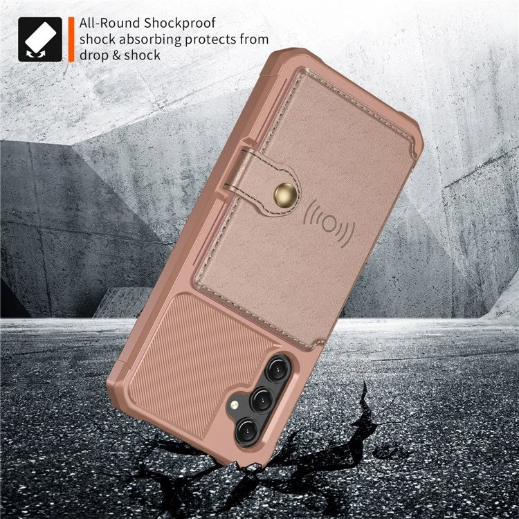 ZM03 For Samsung Galaxy A25 5G (Global) (161.0 X 76.5 X 8.3mm) Case PU Leather+TPU Anti Fall Phone Cover Card Slots