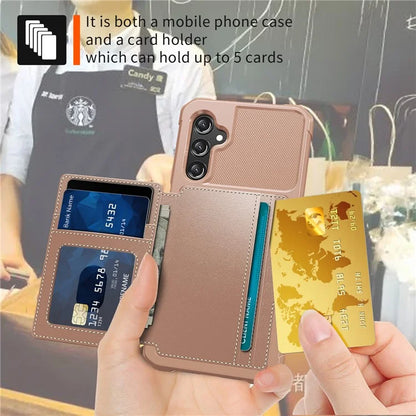 ZM03 For Samsung Galaxy A25 5G (Global) (161.0 X 76.5 X 8.3mm) Case PU Leather+TPU Anti Fall Phone Cover Card Slots
