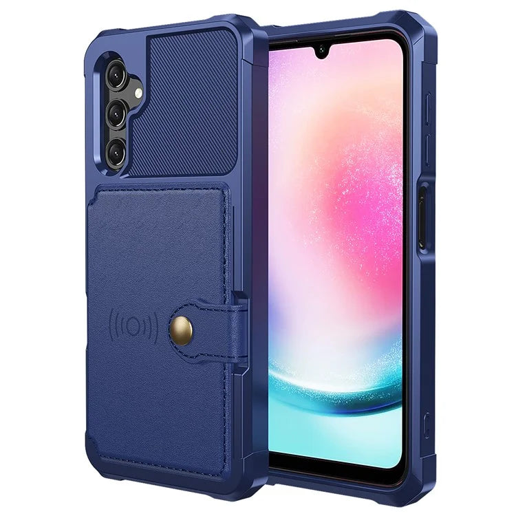 ZM03 For Samsung Galaxy A25 5G (Global) (161.0 X 76.5 X 8.3mm) Case PU Leather+TPU Anti Fall Phone Cover Card Slots