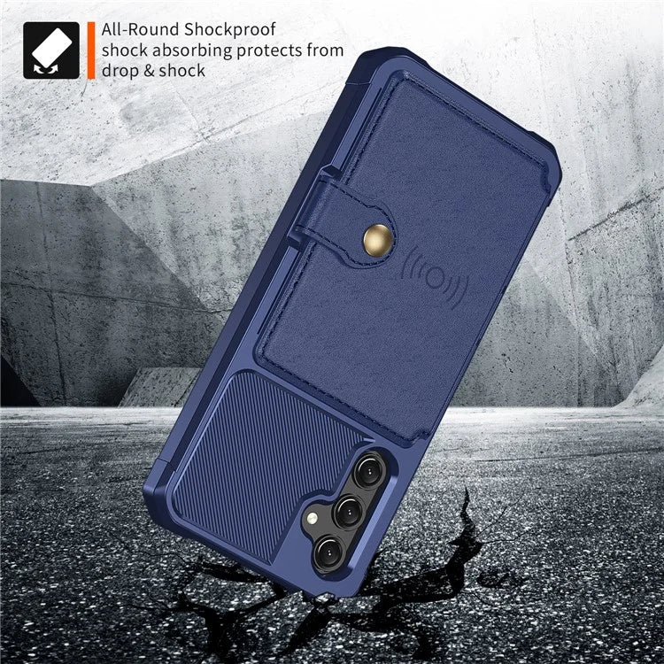 ZM03 For Samsung Galaxy A25 5G (Global) (161.0 X 76.5 X 8.3mm) Case PU Leather+TPU Anti Fall Phone Cover Card Slots