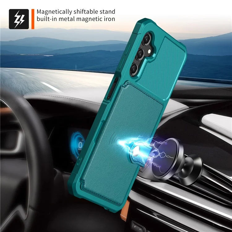 ZM03 For Samsung Galaxy A25 5G (Global) (161.0 X 76.5 X 8.3mm) Case PU Leather+TPU Anti Fall Phone Cover Card Slots