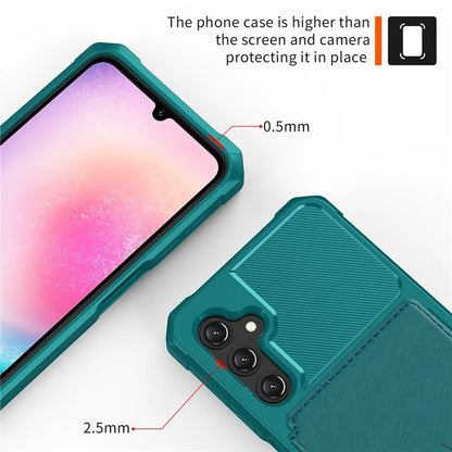 ZM03 For Samsung Galaxy A25 5G (Global) (161.0 X 76.5 X 8.3mm) Case PU Leather+TPU Anti Fall Phone Cover Card Slots