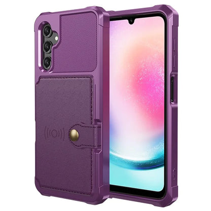 ZM03 For Samsung Galaxy A25 5G (Global) (161.0 X 76.5 X 8.3mm) Case PU Leather+TPU Anti Fall Phone Cover Card Slots