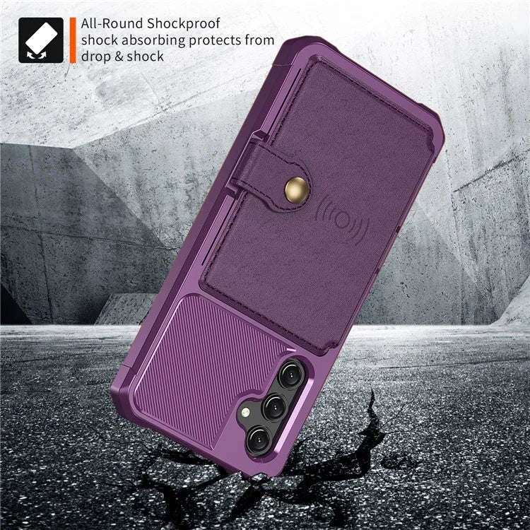 ZM03 For Samsung Galaxy A25 5G (Global) (161.0 X 76.5 X 8.3mm) Case PU Leather+TPU Anti Fall Phone Cover Card Slots