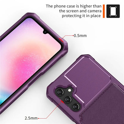 ZM03 For Samsung Galaxy A25 5G (Global) (161.0 X 76.5 X 8.3mm) Case PU Leather+TPU Anti Fall Phone Cover Card Slots