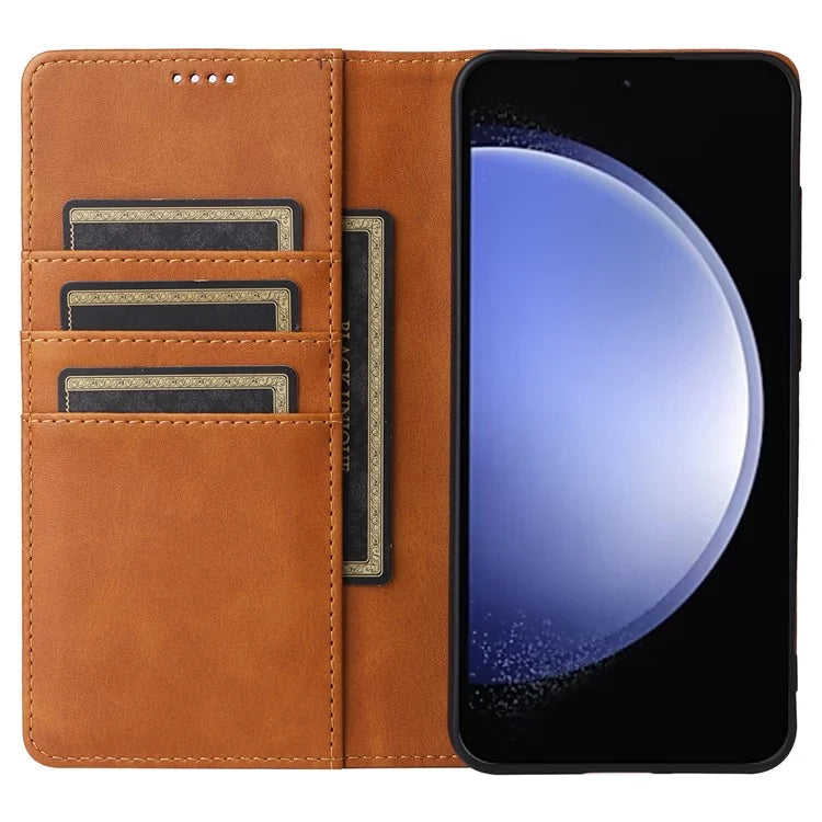 For Samsung Galaxy S23 FE Leather Phone Case with RFID Blocking Wallet