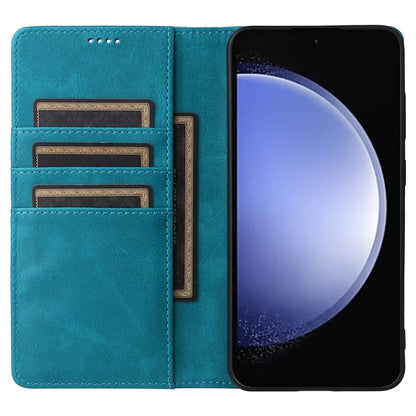 For Samsung Galaxy S23 FE Leather Phone Case with RFID Blocking Wallet