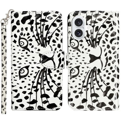 For iPhone 16 Plus Case 3D Pattern Printed Leather Wallet Phone Cover Stand Bookstyle