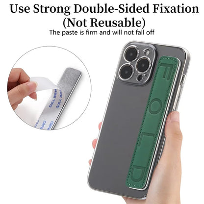 SP-03 PU Leather Phone Back Wrist Band Anti-Loss Adhesive Strap