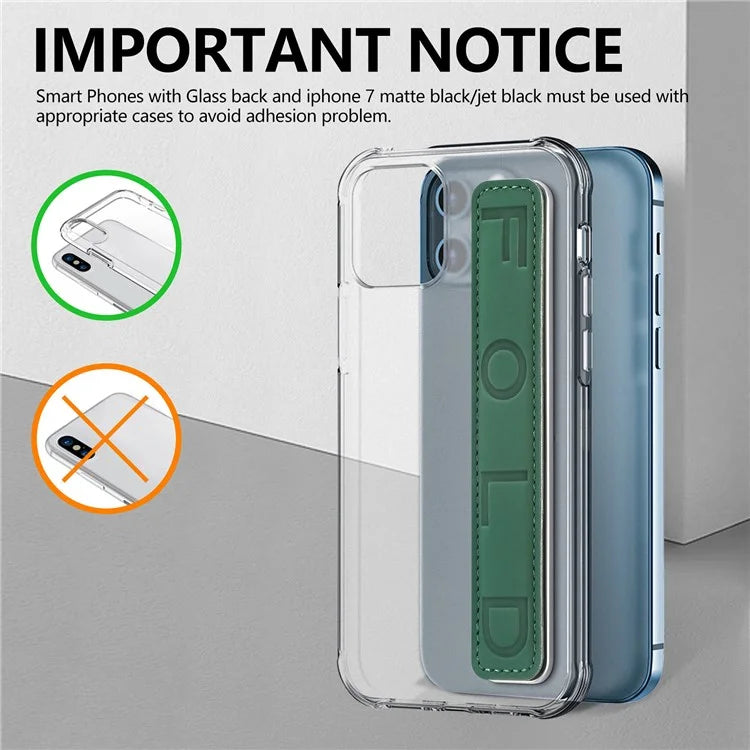 SP-03 PU Leather Phone Back Wrist Band Anti-Loss Adhesive Strap
