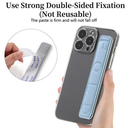 SP-03 PU Leather Phone Back Wrist Band Anti-Loss Adhesive Strap