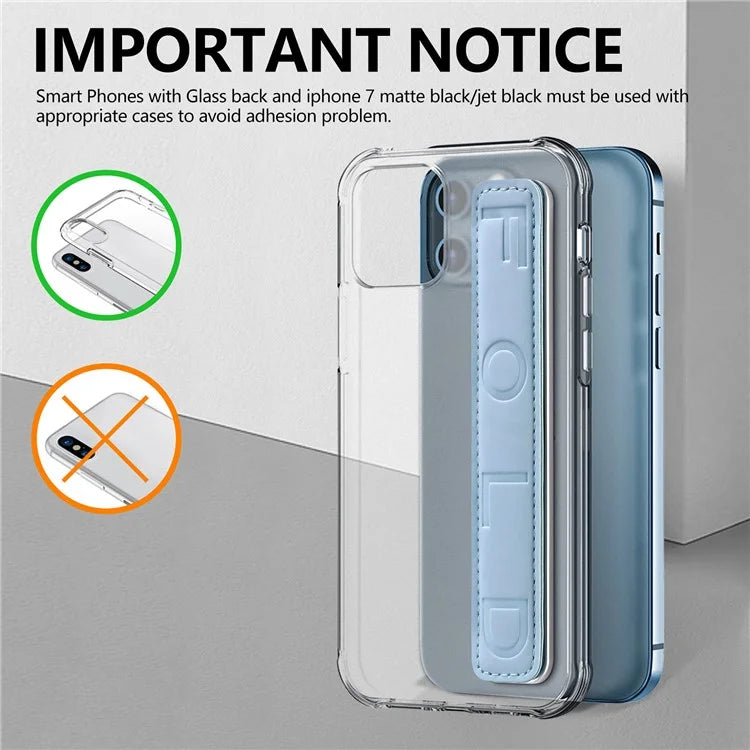 SP-03 PU Leather Phone Back Wrist Band Anti-Loss Adhesive Strap