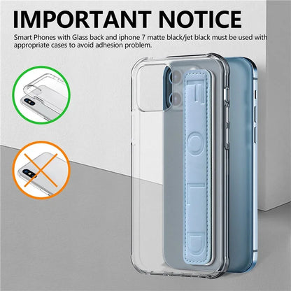 SP-03 PU Leather Phone Back Wrist Band Anti-Loss Adhesive Strap
