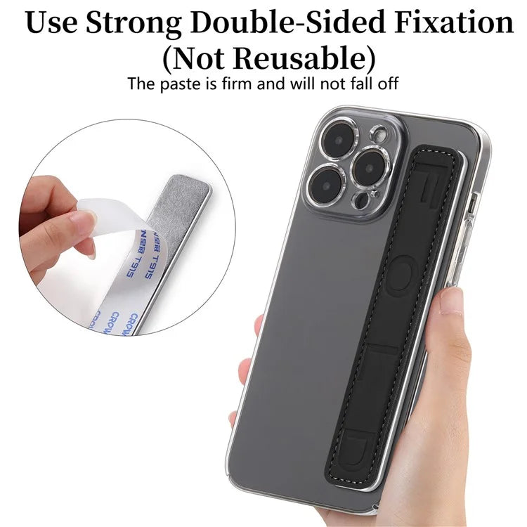 SP-03 PU Leather Phone Back Wrist Band Anti-Loss Adhesive Strap