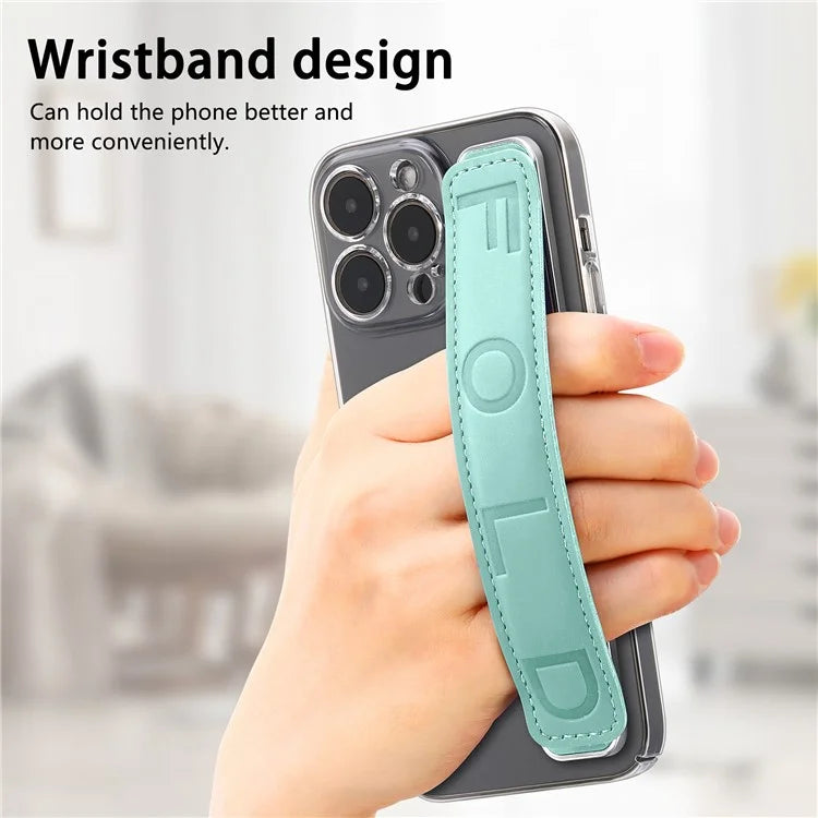 SP-03 PU Leather Phone Back Wrist Band Anti-Loss Adhesive Strap