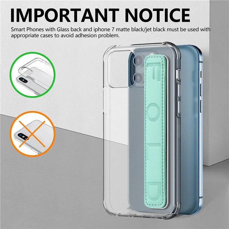 SP-03 PU Leather Phone Back Wrist Band Anti-Loss Adhesive Strap