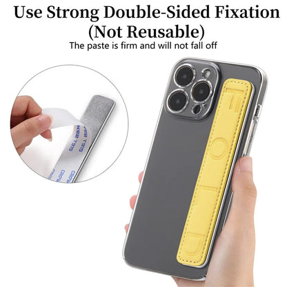 SP-03 PU Leather Phone Back Wrist Band Anti-Loss Adhesive Strap