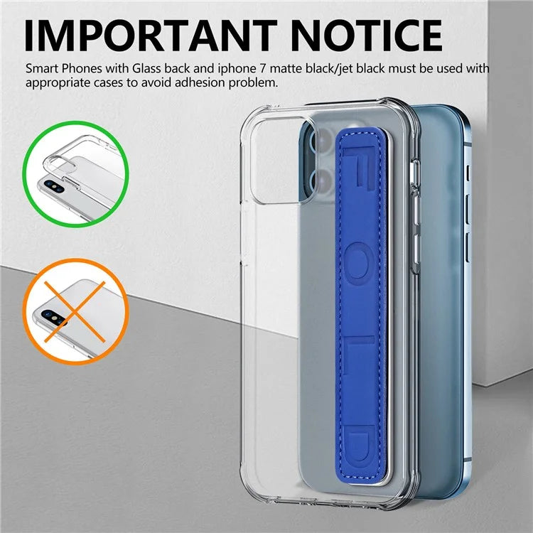 SP-03 PU Leather Phone Back Wrist Band Anti-Loss Adhesive Strap
