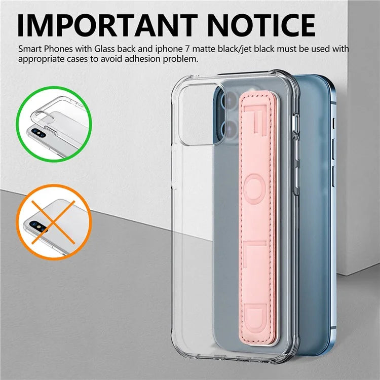 SP-03 PU Leather Phone Back Wrist Band Anti-Loss Adhesive Strap
