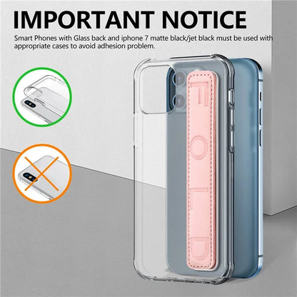 SP-03 PU Leather Phone Back Wrist Band Anti-Loss Adhesive Strap