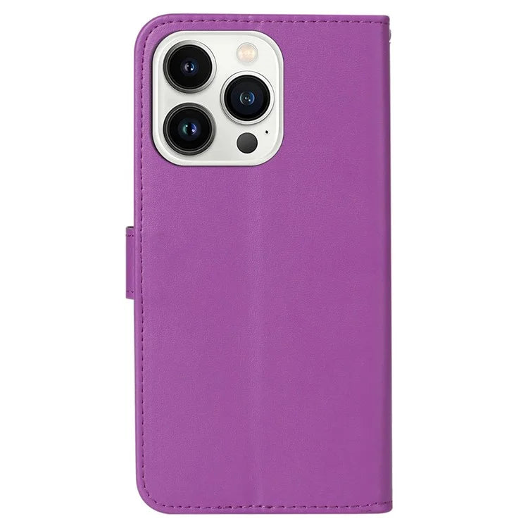 For iPhone 16 Pro Max Case Wallet PU Leather Phone Cover Shockproof TPU Inner Shell