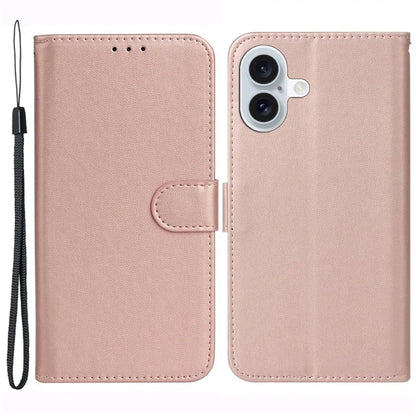 For iPhone 16 Case PU Leather Magnetic Clasp Stand Folio Phone Cover