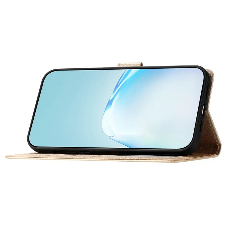 For iPhone 16 Pro Max Wallet Case Silk Texture Leather Phone Cover