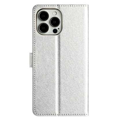For iPhone 16 Pro Case Silk Texture Leather Wallet Phone Cover Magnetic Clasp Protective