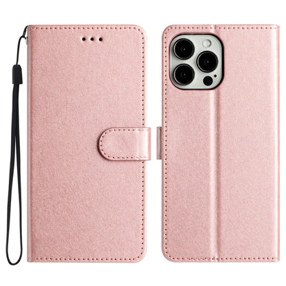 For iPhone 16 Pro Case Silk Texture Leather Wallet Phone Cover Magnetic Clasp Protective