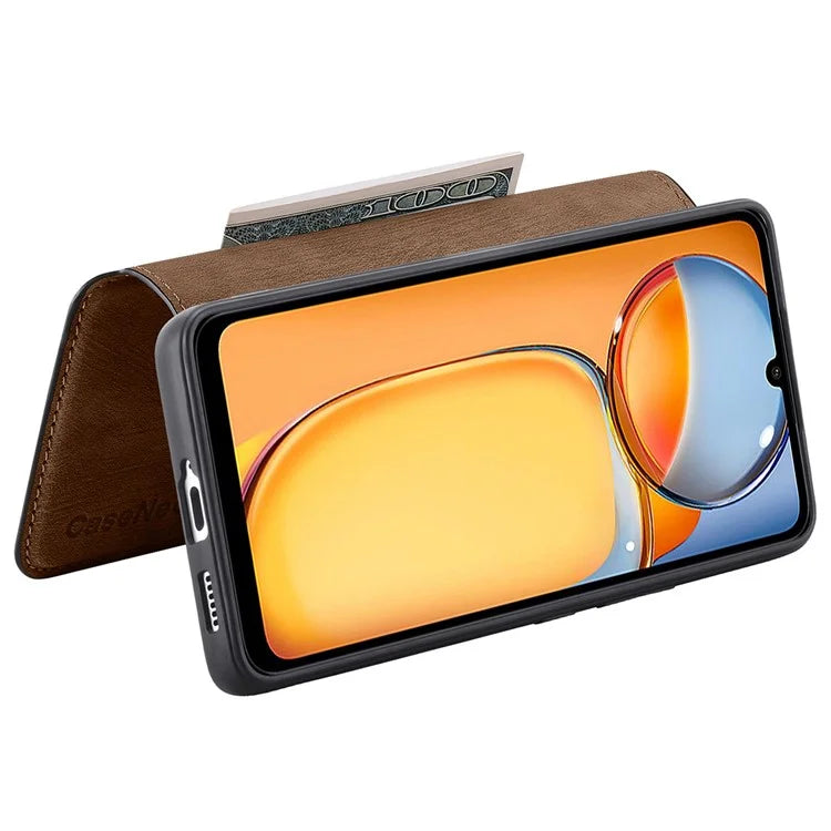 CASENEO MW-03 For Xiaomi Redmi 13C 4G / Poco C65 4G Case Leather+TPU Cover Detachable Wallet