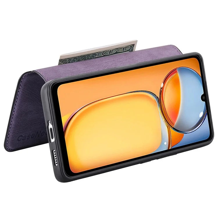 CASENEO MW-03 For Xiaomi Redmi 13C 4G / Poco C65 4G Case Leather+TPU Cover Detachable Wallet
