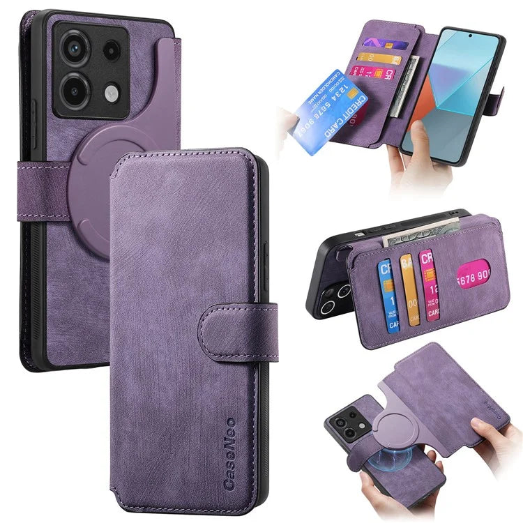 CASENEO MW-03 For Xiaomi Redmi Note 13 Pro 5G / Poco X6 5G Case Detachable Magnetic Wallet Cover
