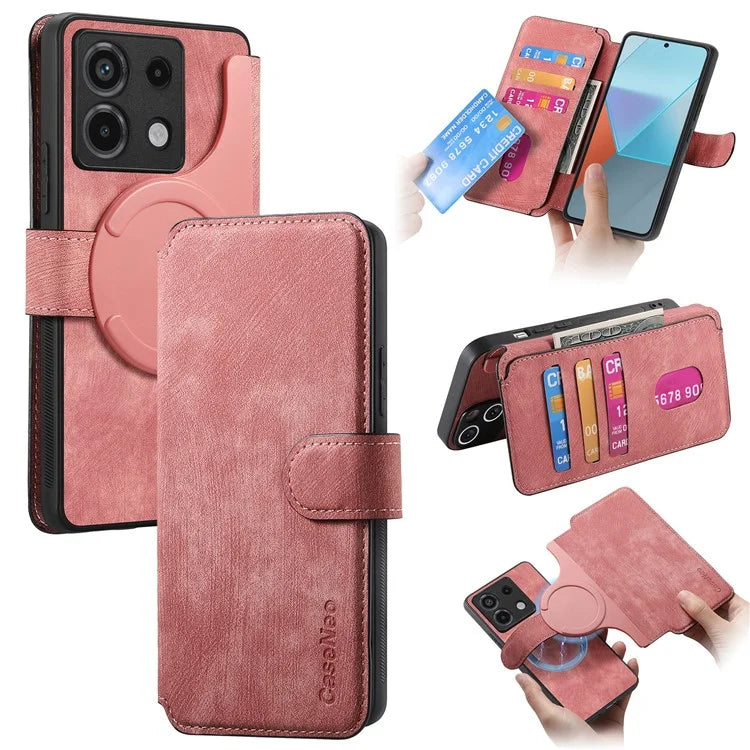 CASENEO MW-03 For Xiaomi Redmi Note 13 Pro 5G / Poco X6 5G Case Detachable Magnetic Wallet Cover