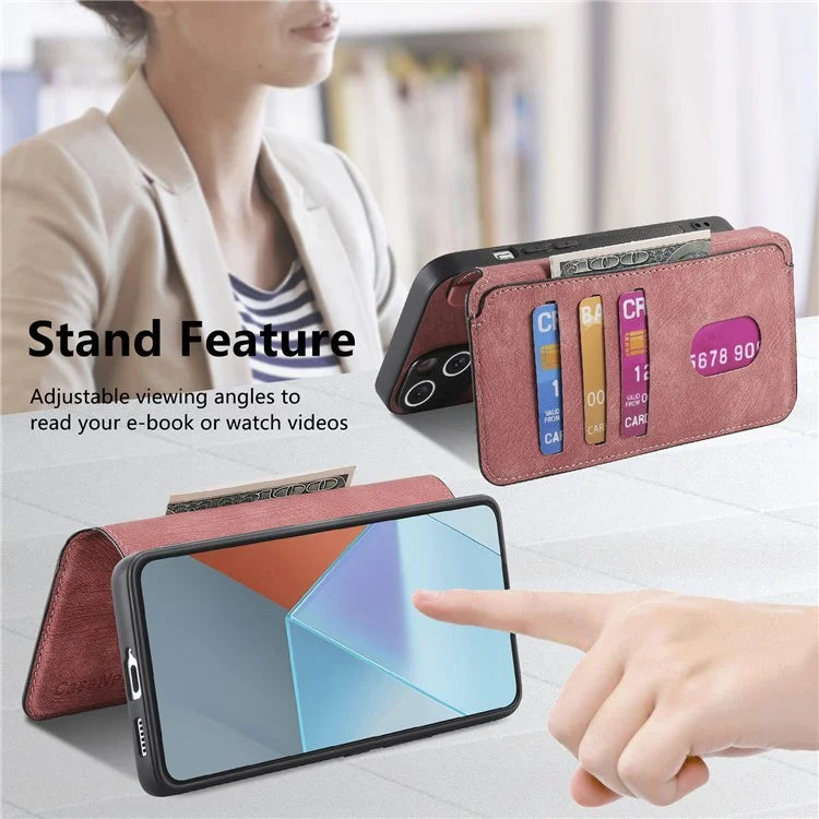 CASENEO MW-03 For Xiaomi Redmi Note 13 Pro 5G / Poco X6 5G Case Detachable Magnetic Wallet Cover