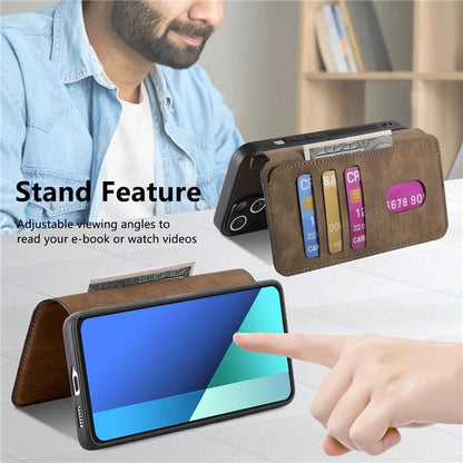 CASENEO MW-03 For Xiaomi Redmi Note 13 4G Case Leather+TPU Wallet Retro Phone Cover