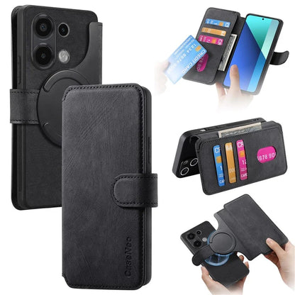 CASENEO MW-03 For Xiaomi Redmi Note 13 4G Case Leather+TPU Wallet Retro Phone Cover
