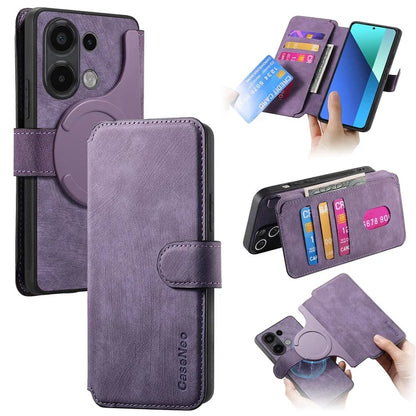 CASENEO MW-03 For Xiaomi Redmi Note 13 4G Case Leather+TPU Wallet Retro Phone Cover