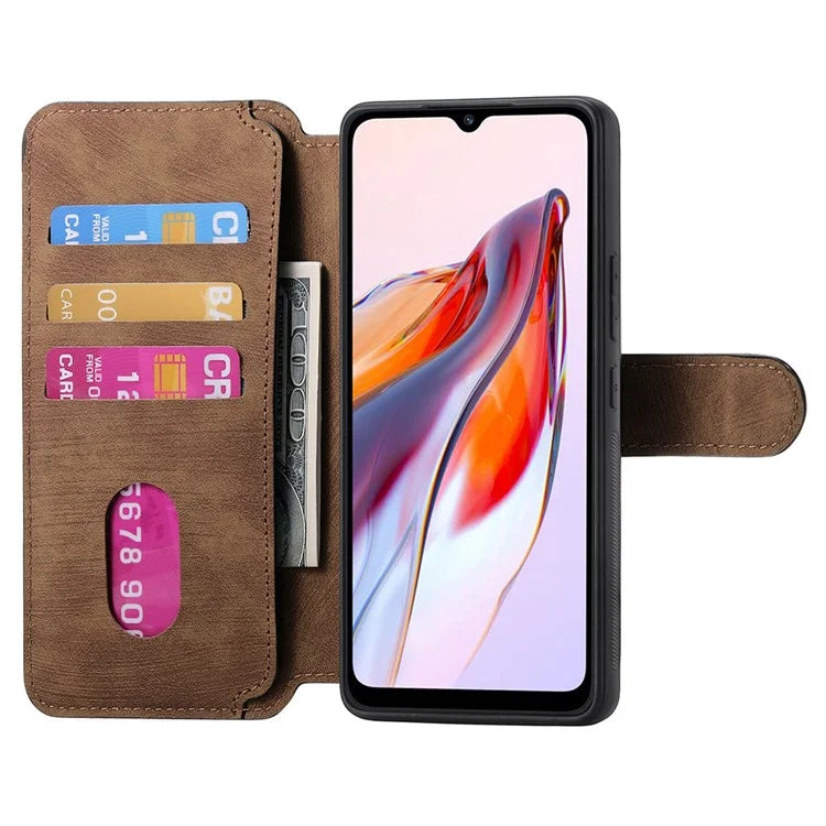 CASENEO MW-03 For Xiaomi Redmi 12C 4G Case Wallet Detachable Retro Phone Cover