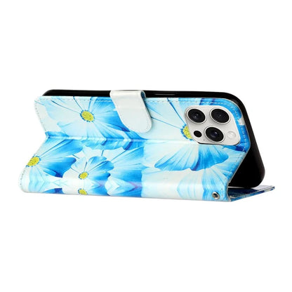 For iPhone 16 Pro Case Pattern Leather Phone Cover with Card Slots Holder