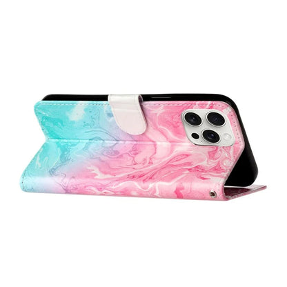 For iPhone 16 Pro Case Pattern Leather Phone Cover with Card Slots Holder