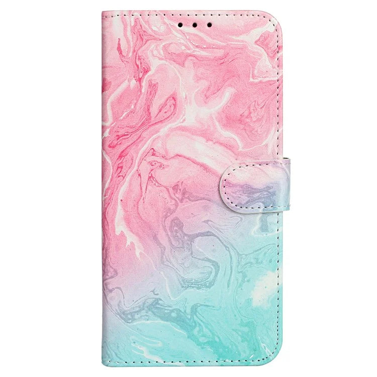 For iPhone 16 Pro Case Pattern Leather Phone Cover with Card Slots Holder