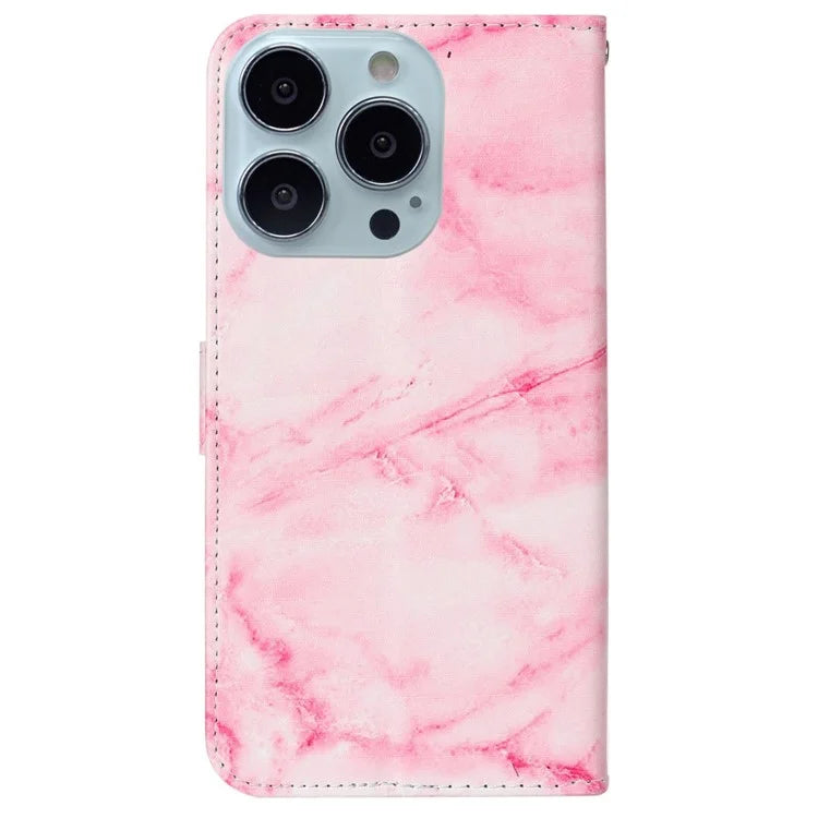 For iPhone 16 Pro Case Pattern Leather Phone Cover with Card Slots Holder