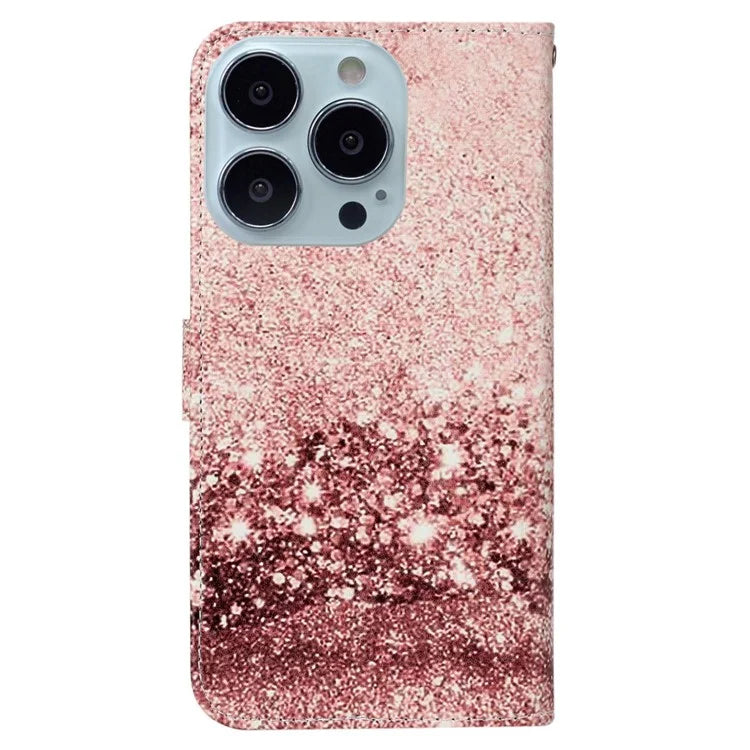 For iPhone 16 Pro Case Pattern Leather Phone Cover with Card Slots Holder