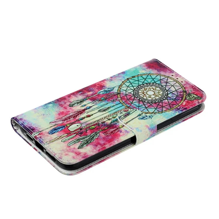 For iPhone 16 Plus Case Shockproof Leather Wallet Phone Cover Pattern Printing