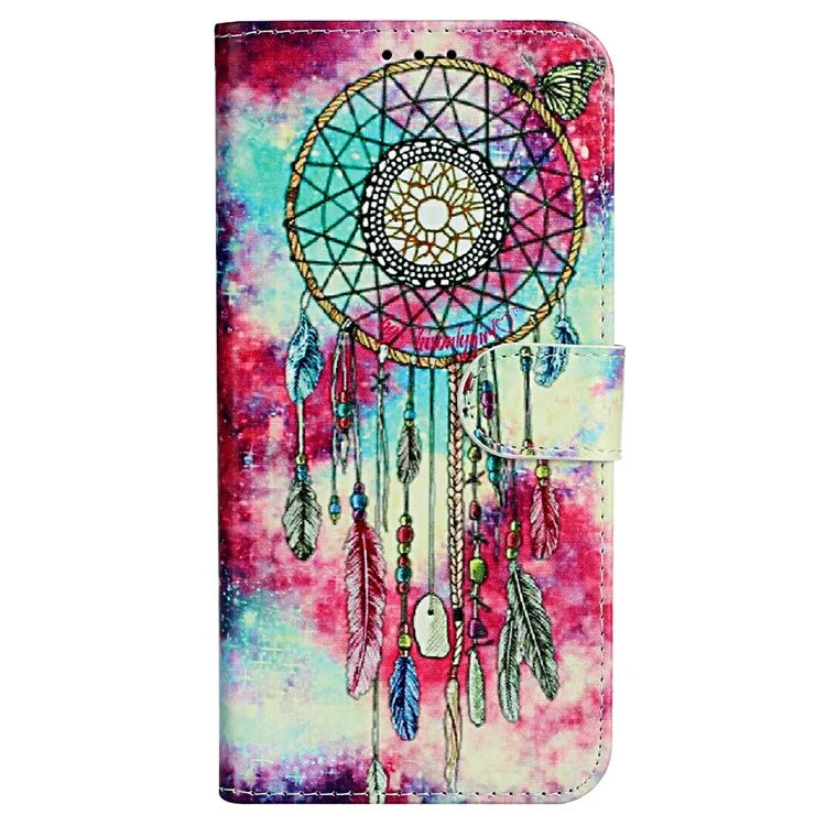 For iPhone 16 Plus Case Shockproof Leather Wallet Phone Cover Pattern Printing
